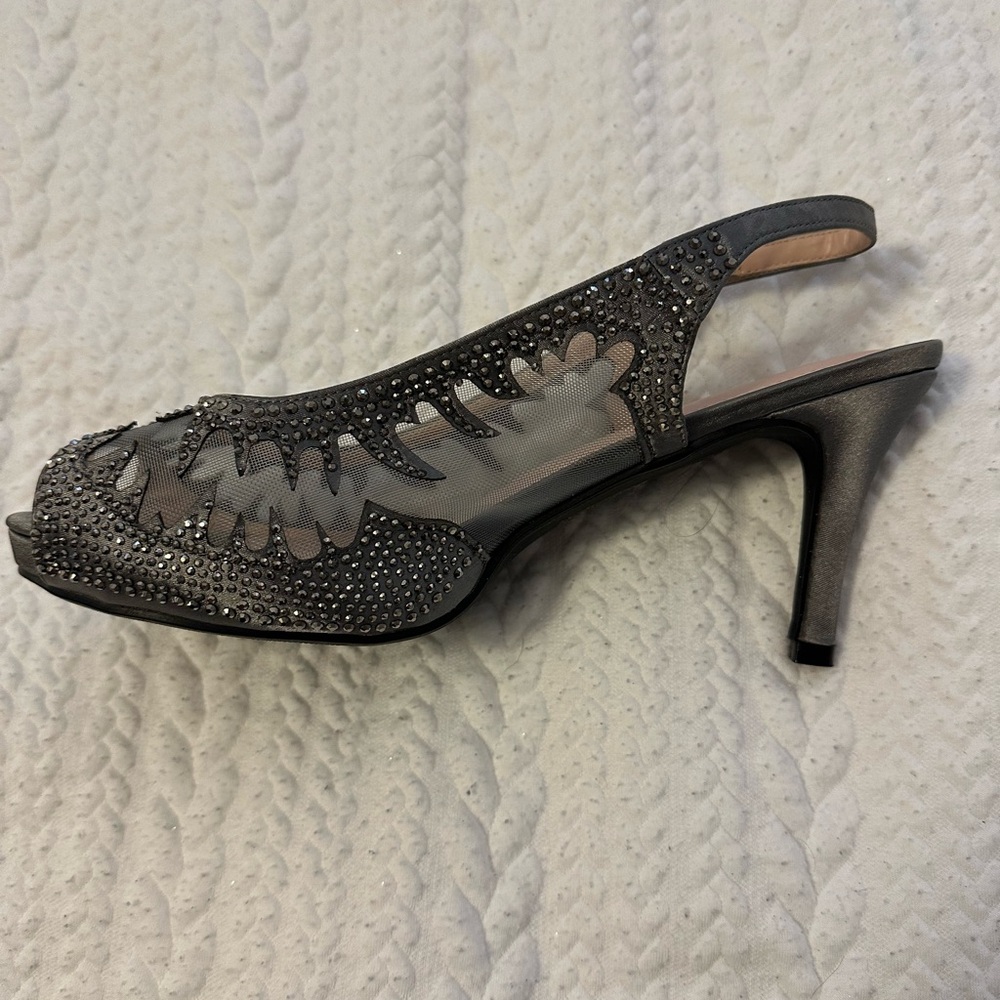 Lady Couture Slingback Heels with Intricate Design